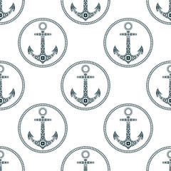 Stoffe zum Nähen Anker-Muster