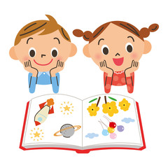 本を見る子供