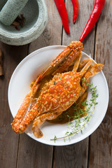 asian style spicy chilli crab, ketam masak cili