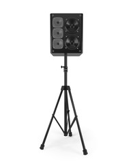 Obraz premium Sound Speaker On Bracket Holder Isolated On White