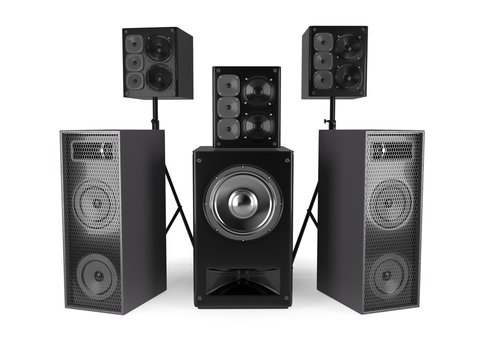 Sound Speakers System Isolated On White