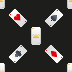 Universal casino cards seamless patterns.