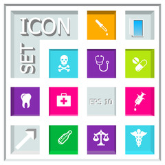 Abstract creative concept vector set of healthcare and medical