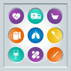 Abstract creative concept vector set of healthcare and medical