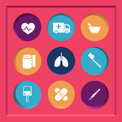 Abstract creative concept vector set of healthcare and medical