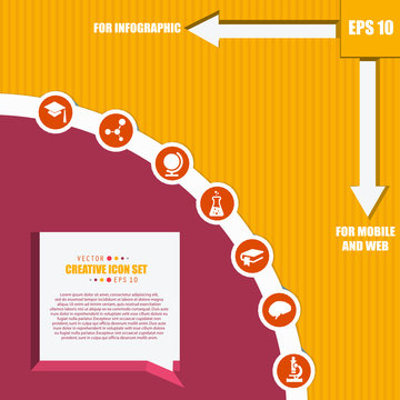 Abstract creative concept vector set of science and education