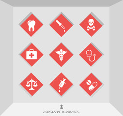 Abstract creative concept vector set of healthcare and medical