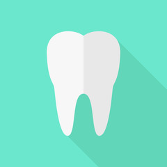 tooth in flat design