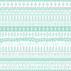 Vector trendy hand drawn seamless pattern with ethnic and tribal