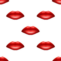 Universal red lips seamless patterns.