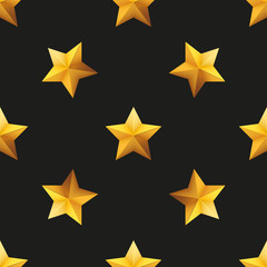 Gold Star Universal vector seamless patterns tiling.