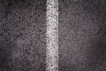 Pedestrian crossing, Asphalt road top view with a white line
