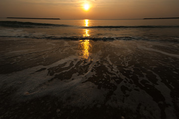 Sunrise and sea beach