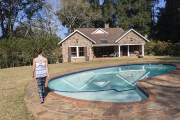 Girl Walking away towards home