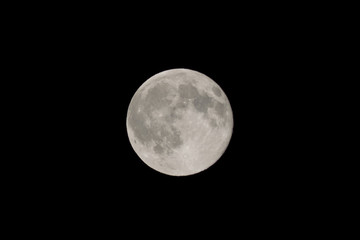 Full moon on black background.
