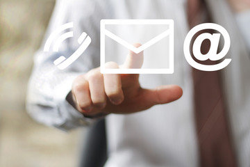 Business button sign messaging mail sending icon