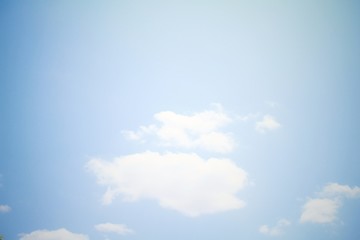 Clouds on the blue sky.