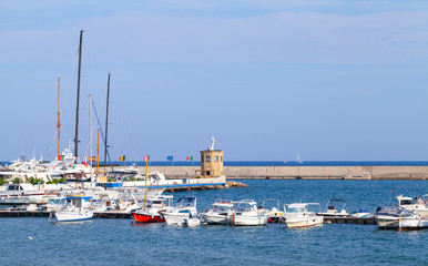 Landscape of Casamicciola Terme port, Ischia