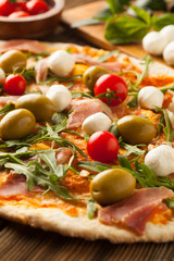 Pizza with  mozzarella