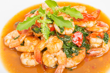 Thai food, Basil Shrimp Fried