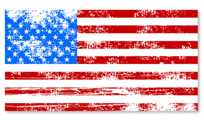 Retro shabby flag of America