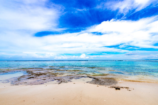 Sea, reef, landscape. Okinawa, Japan, Asia.