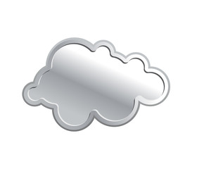 Metallic cloud. Iron sky on a white background. Vector illustrat