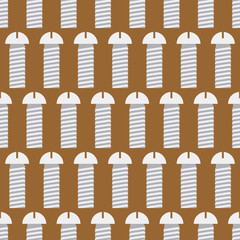 Bolts seamless pattern. Iron Fasteners vector background. Metal