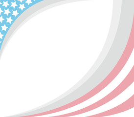 Patriotic background USA flag with an empty space 