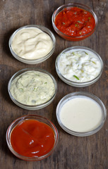 various type of  sauces