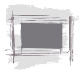 Hand drawn vector elegant frame on white background. Retro design.