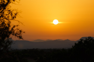Sunset landscape in Mallorca