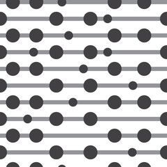 Seamless pattern with polka dot and stripes.