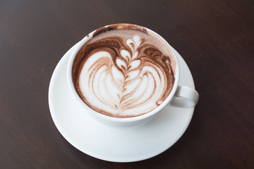 chocolate latte - soft focus with vintage film filter