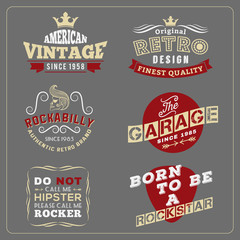 Retro vintage badge design for poster, T-shirt screen, printing, banner logo | Vector illustration design