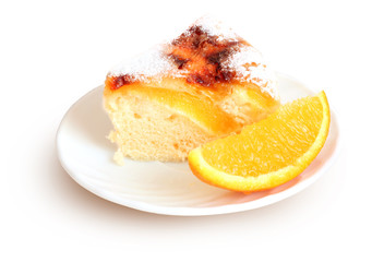 Air cake with oranges and sugar