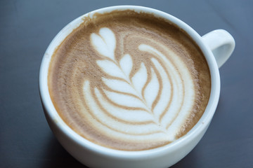 cup of coffee - soft focus with vintage film filter