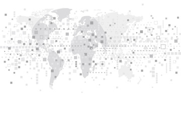 World digital design on white background