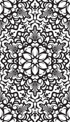 Seamless Abstract Tribal Pattern. Hand Drawn Ethnic Texture. Vec