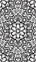 Seamless Abstract Tribal Pattern. Hand Drawn Ethnic Texture. Vec