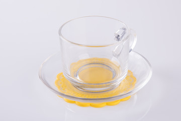 Glass or tea glass cup on a background.