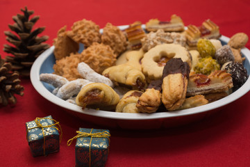 leckeres Weihnachtskekssortiment