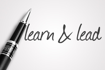 pen writes learn and lead