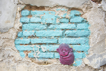 GEORGETOWN, PENANG, MALAYSIA-AUGUST 9, 2015 street art on wall i