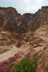 Estrada de terra no meio das Falésias