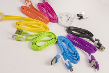 Naklejka premium multi-colored cables