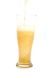 Pouring beer into glass