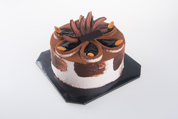 cake. chocolate cakes on background