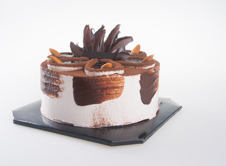 cake. chocolate cakes on background