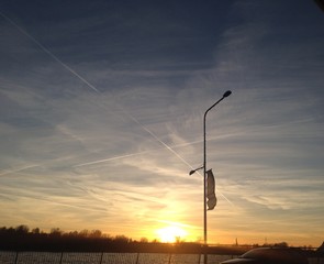 sunset in Riga